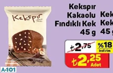 KEKSPIR KAKAOLU FINDIKLI KEK